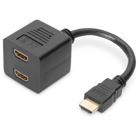 Digitus HDMI Y-razdjelni kabel. 0,2 m. HDMI Tip A (standardni). 2 x HDMI Tip A (standardni). 1920 x 1200 piksela. Crni.