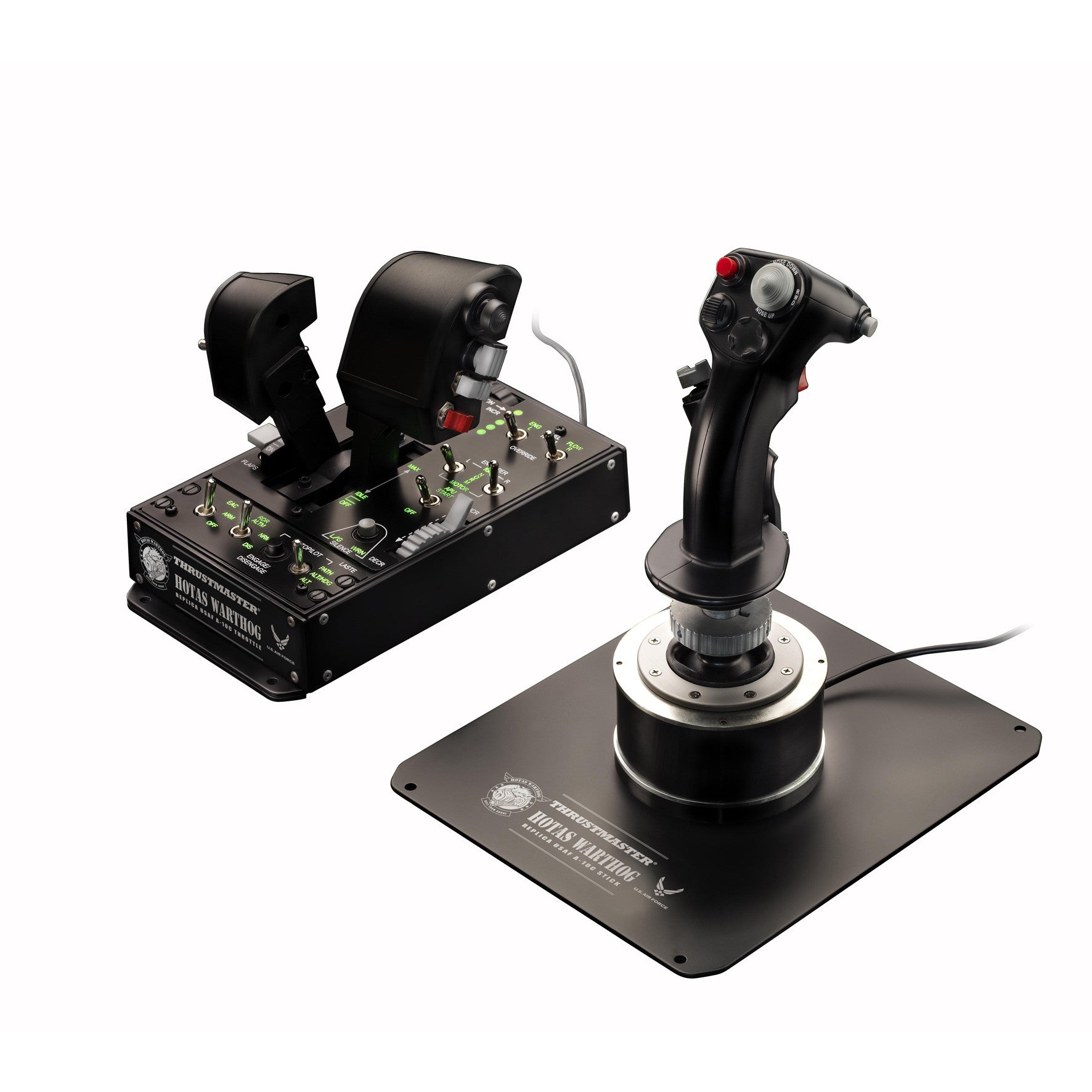 Thrustmaster Hotas Warthog. Džojstik. Računar. Žični. Crna. Kabl. 320 mm