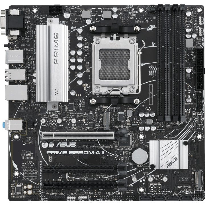 ASUS PRIME B650M-A II-CSM. AMD. Podnožje AM5. AMD Ryzen 7000 serija. Podnožje AM5. DDR5 SDRAM. 128GB