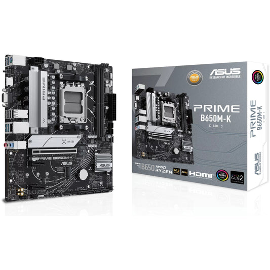 ASUS PRIME B650M-K. AMD. Podnožje AM5. AMD Ryzen 7000 serija. Podnožje AM5. DDR5-SDRAM. 96 GB