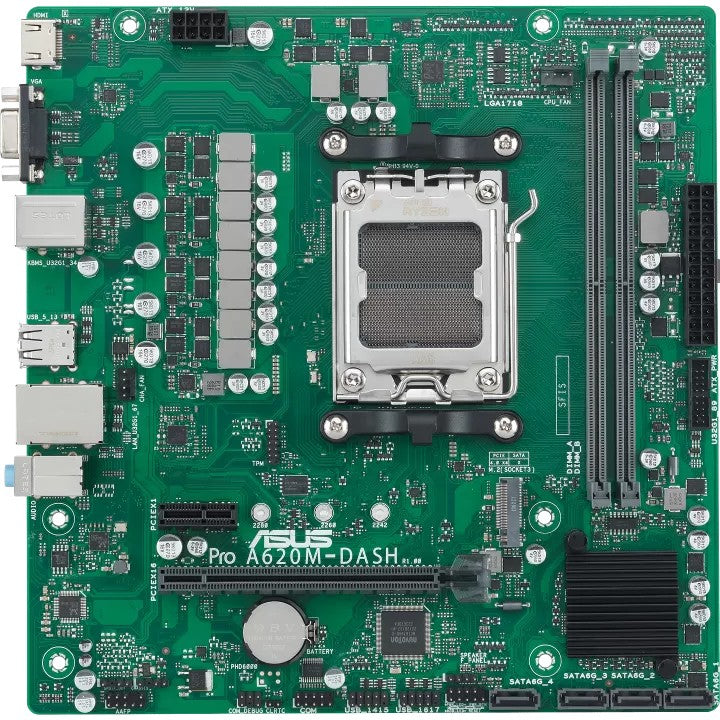 ASUS PRO A620M-DASH-CSM. AMD. Podnožje AM5. Podnožje AM5. DDR5-SDRAM. 96 GB. DIMM