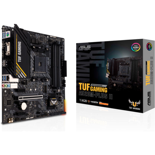 ASUS TUF GAMING A520M-PLUS II. AMD. Podnožje AM4. AMD Ryzen 3000 serija. AMD Ryzen 5000 serija. Podnožje AM4. DDR4 SDRAM. 128GB