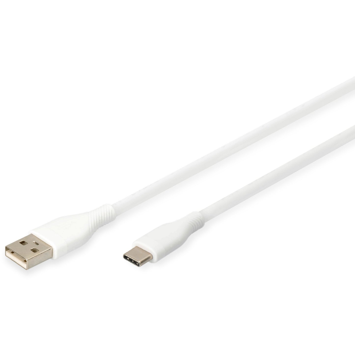 Digitus USB-C silikonski priključni kabel. 0,5 m. Bijeli. 0,5 m. USB A. USB C. USB 2.0. 0,48 Gbit/s. Bijeli