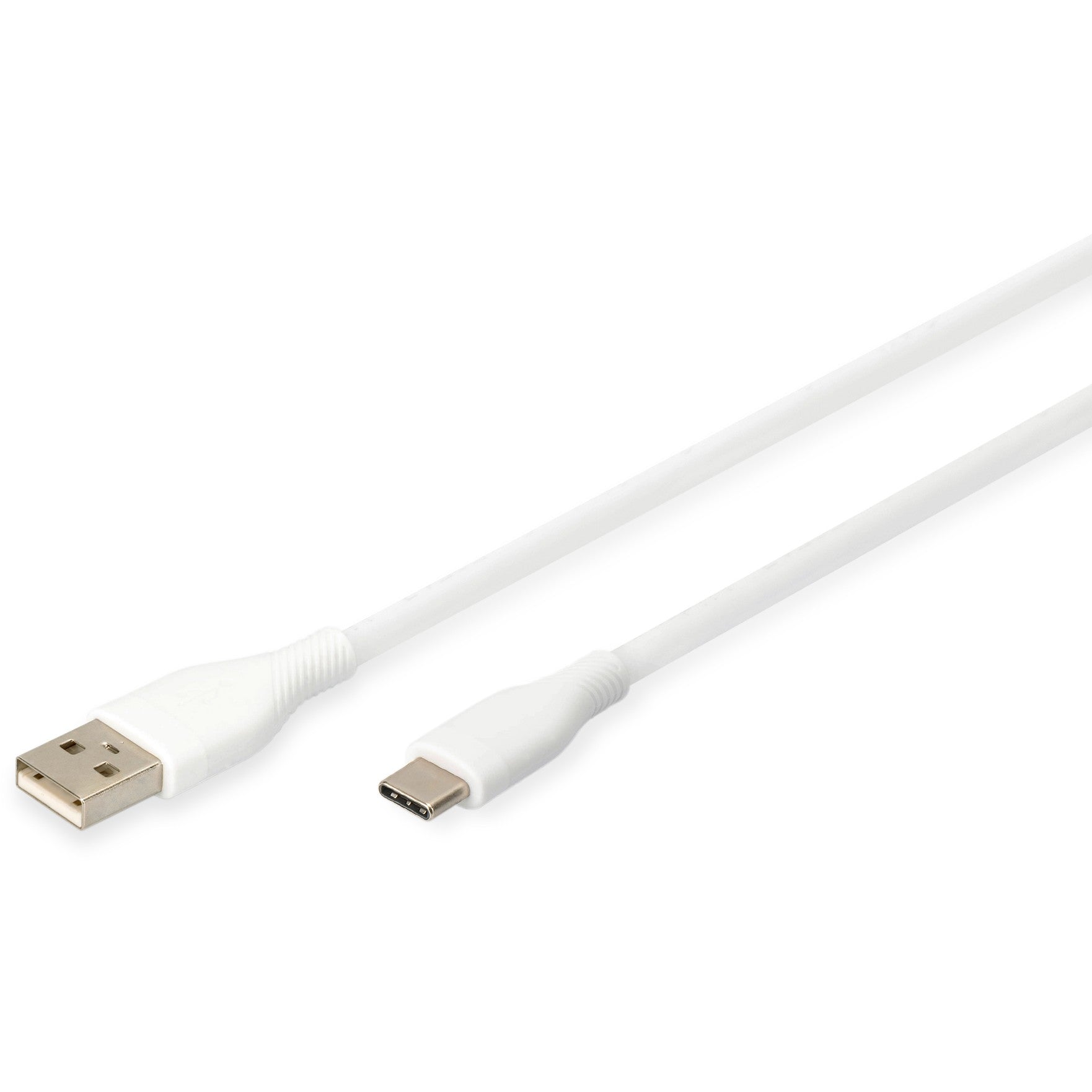 Digitus USB-C silikonski priključni kabel. 0,5 m. Bijeli. 0,5 m. USB A. USB C. USB 2.0. 0,48 Gbit/s. Bijeli