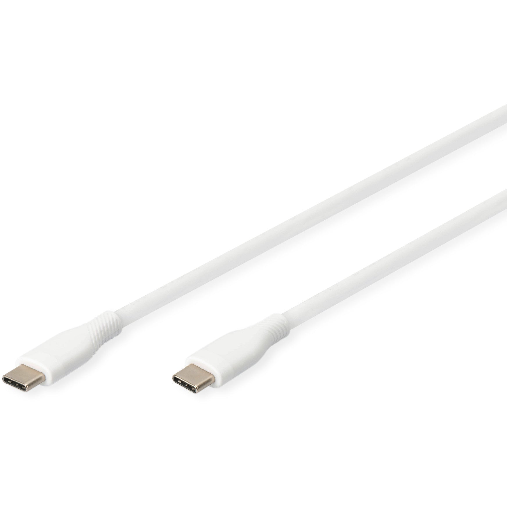 Digitus USB-C silikonski priključni kabel. 0,5 m. Bijeli. 0,5 m. USB C. USB C. USB 2.0. 0,48 Gbit/s. Bijeli