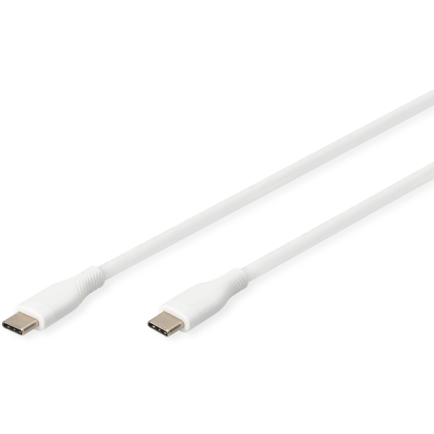 Digitus USB-C silikonski priključni kabel. 1 m. Bijeli. 1 m. USB C. USB C. USB 2.0. 0,48 Gbit/s. Bijeli