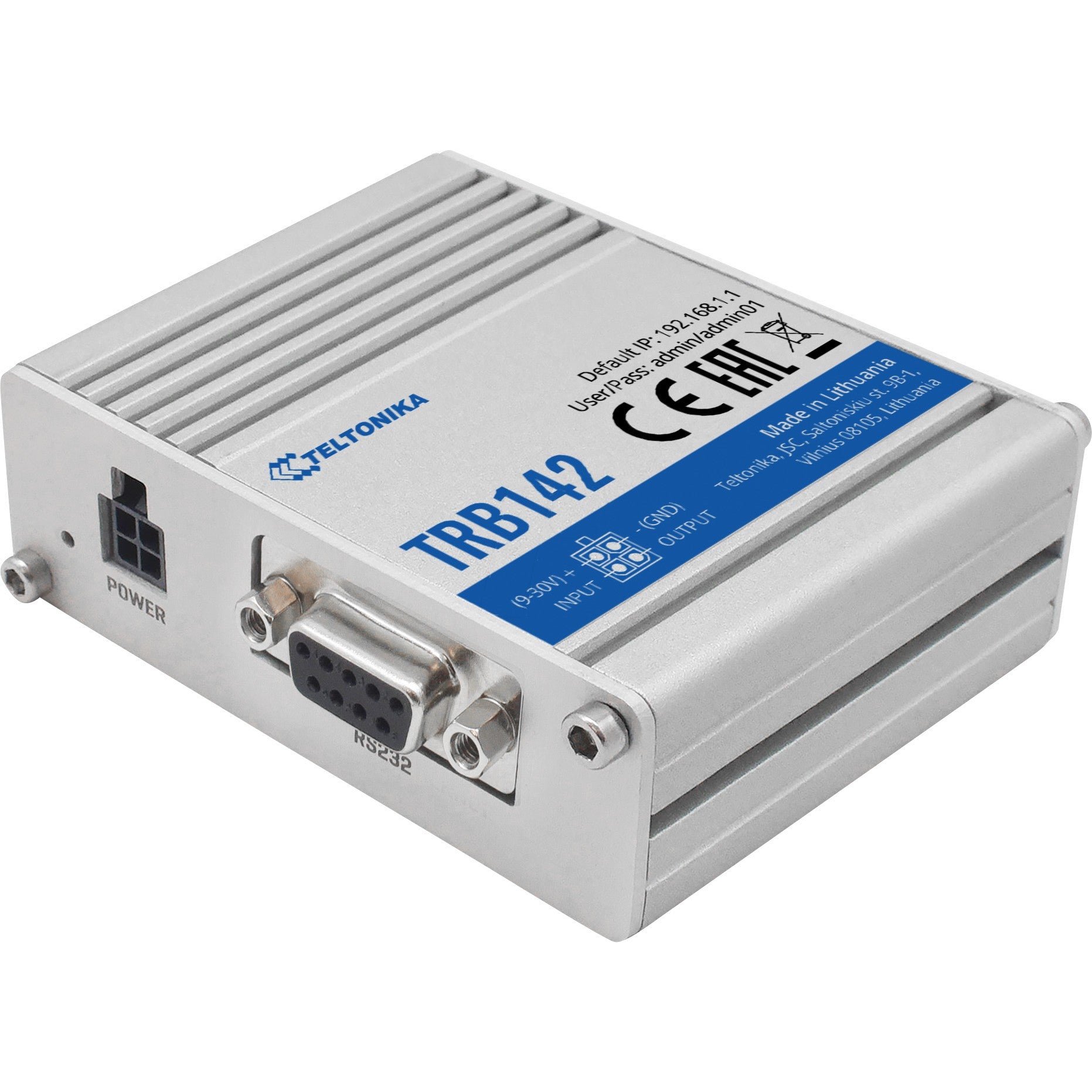Teltonika TRB142. Siva. Visoke performanse. SMA. 1200 MHz. Cat1. RS-232