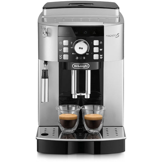 De'Longhi Magnifica S ECAM 21.117.SB. Aparat za espresso. 1,8 l. Zrna kafe. Mljevena kafa. Ugrađeni mlinac. 1450 W. Crna. Srebrna.