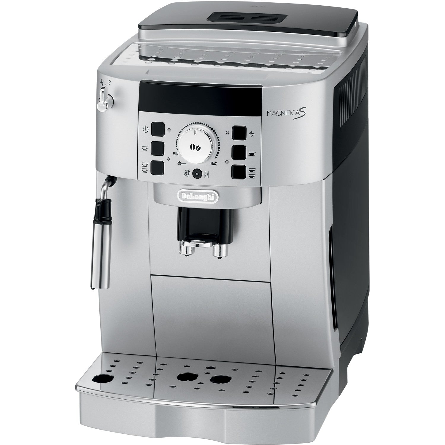 De'Longhi Magnifica S. Aparat za espresso. 1,8 l. Zrna kafe. Mljevena kafa. Ugrađeni mlinac. 1450 W. Crna. Srebrna.