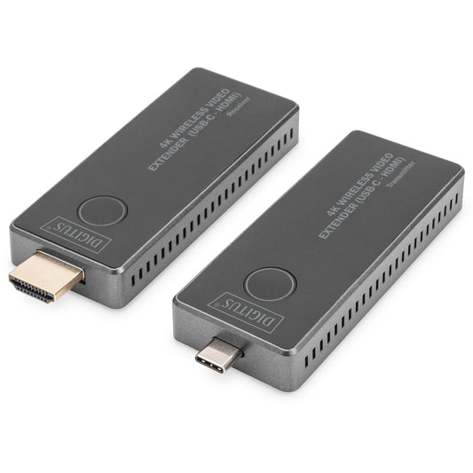 Digitus 4K bežični video produživač. 30 m (USB-C - HDMI). 4K/30Hz. AV predajnik i prijemnik.