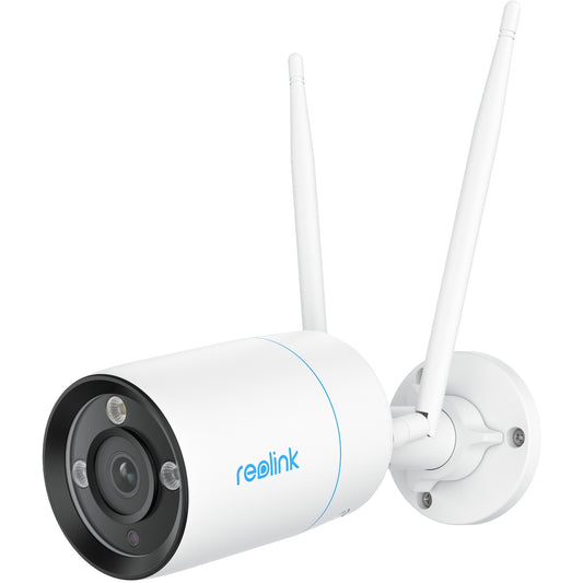 Reolink W330 IP sigurnosna kamera. Za unutrašnju i vanjsku upotrebu. Žična i bežična. Google Assistant. Zidna montaža. Bijela.