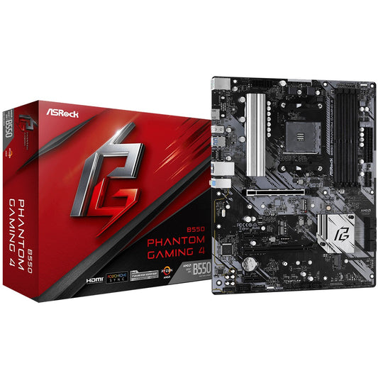 Asrock B550 Phantom Gaming 4. AMD. Podnožje AM4. AMD Ryzen 3000 serija. DDR4 SDRAM. 128GB. DIMM
