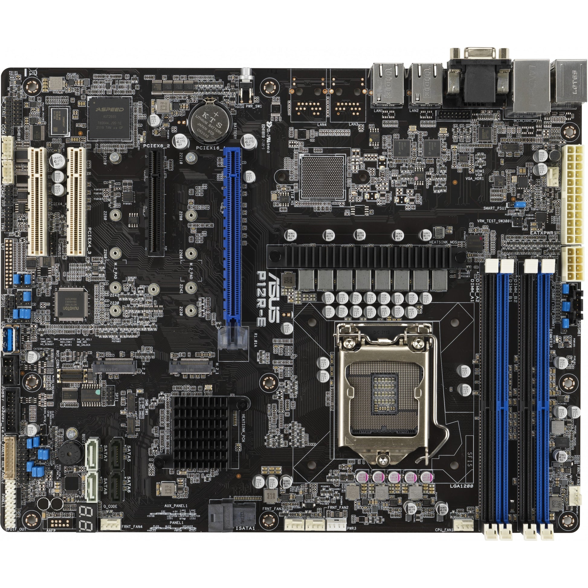 ASUS P12R-E. Intel. LGA 1200 (podnožje H5). Intel® Pentium®. Intel Xeon E. DDR4 SDRAM. 128GB. DIMM