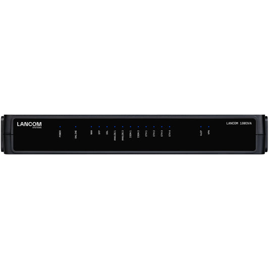 LANCOM 1803VA (EU). Crna. 1 ventilator. SNMPv1.v2c.v3. Ethernet preko GRE tunela (EoGRE). L2TPv3. ARP pretraga. LLDP. DHCP opcija 82..... SIP ALG. 10,1000,100 Mbps