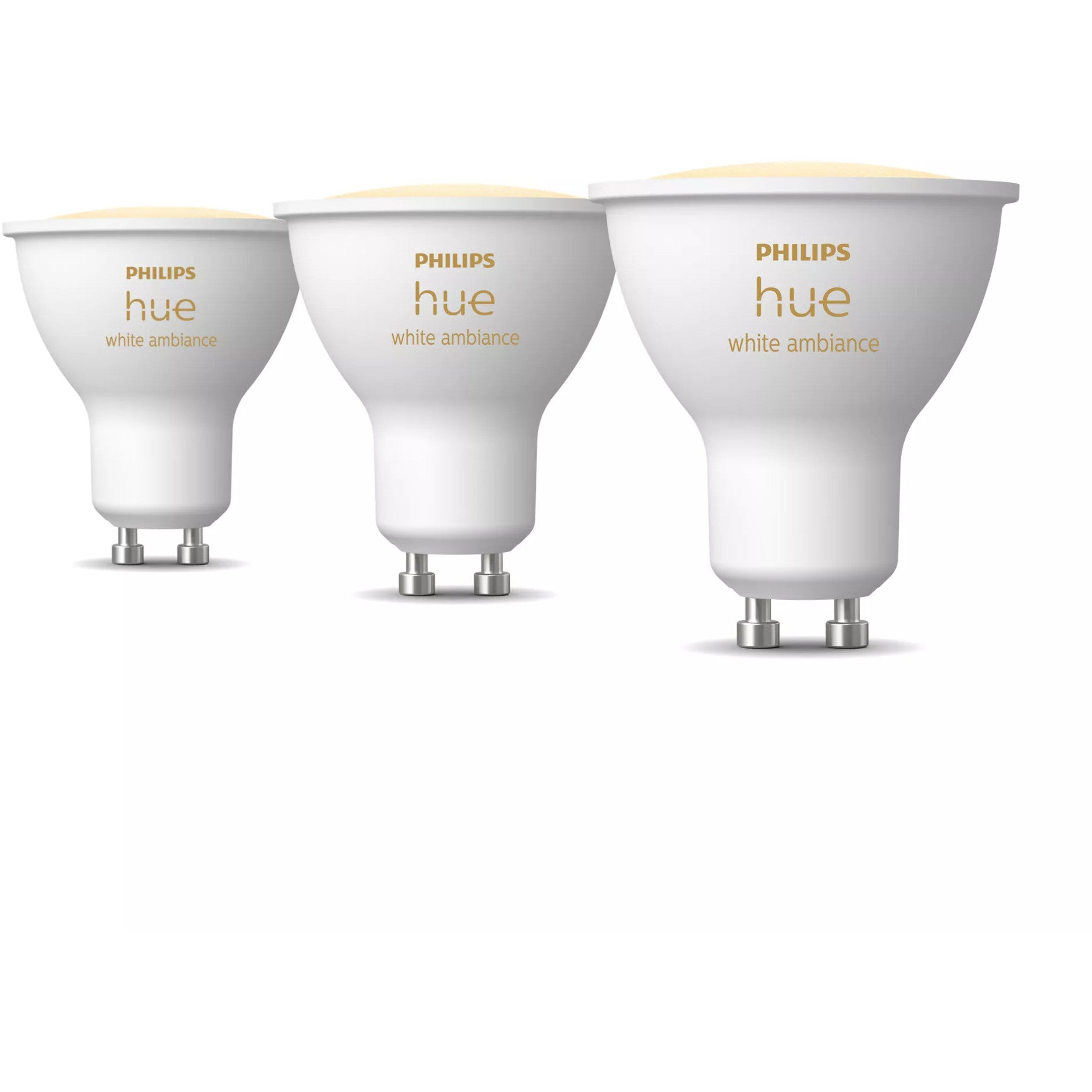 Philips Hue White ambient GU10 – Pametna sijalica – (pakovanje od 3). Pametna sijalica. Bluetooth/Zigbee. Bijela. GU10. GU10. Tačkasta.