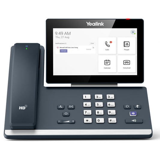 Yealink MP58-WH E2 Teams. IP telefon. Siva. Žični telefon. LCD. 17,8 cm (7"). 1024 x 600 piksela