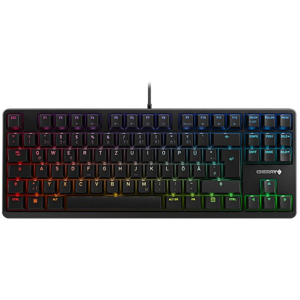 CHERRY G80-3000N RGB TKL. Žični. USB. Mehanička tastatura. QWERTZ raspored. RGB LED. Crna.
