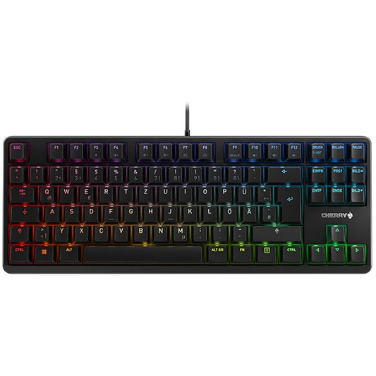 CHERRY G80-3000N RGB TKL. Žični. USB. Mehanička tastatura. QWERTZ raspored. RGB LED. Crna.