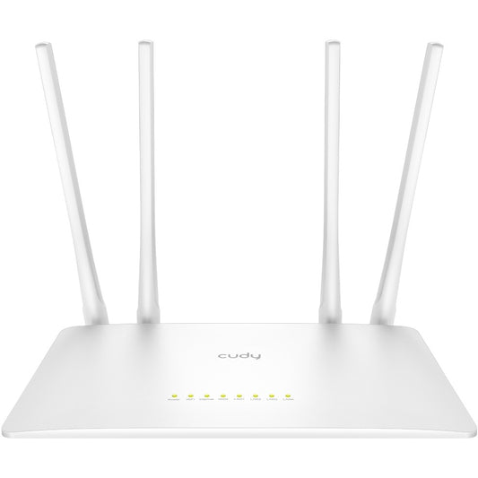 Cudy WR1200. Wi-Fi 5 (802.11ac). Dvofrekventni opseg (2,4 GHz/5 GHz). Ethernet/LAN. Bijela. Stolni ruter