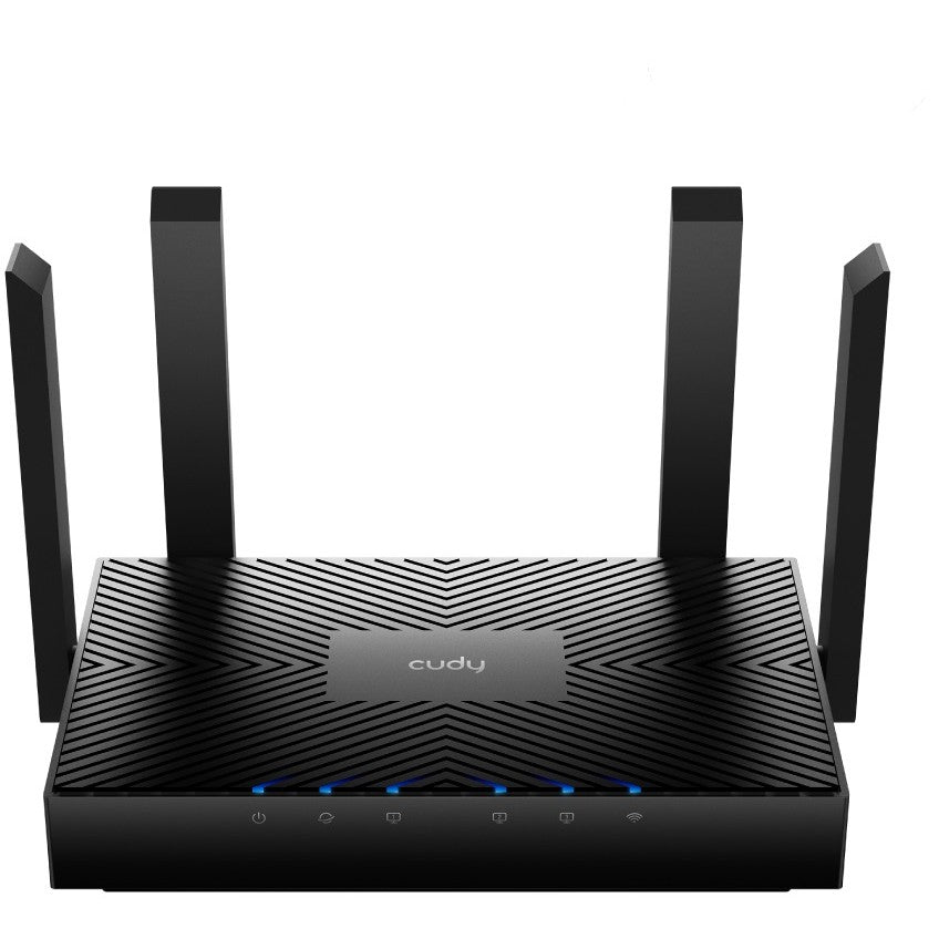 Cudy WR3000. Wi-Fi 6 (802.11ax). Dvofrekventni (2.4 GHz/5 GHz). Ethernet/LAN. Crni. Stolni ruter