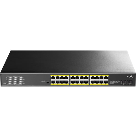 Cudy GS1028PS2. Gigabit Ethernet (10/100/1000). Napajanje preko Etherneta (PoE). Montaža u rack.