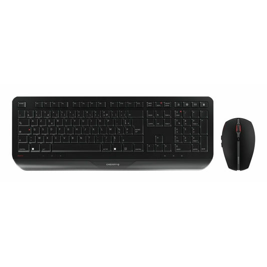 CHERRY GENTIX DESKTOP RAČUNAR. Puna veličina (100%). Bežični. RF bežični. AZERTY. Crni. Miš uključen.