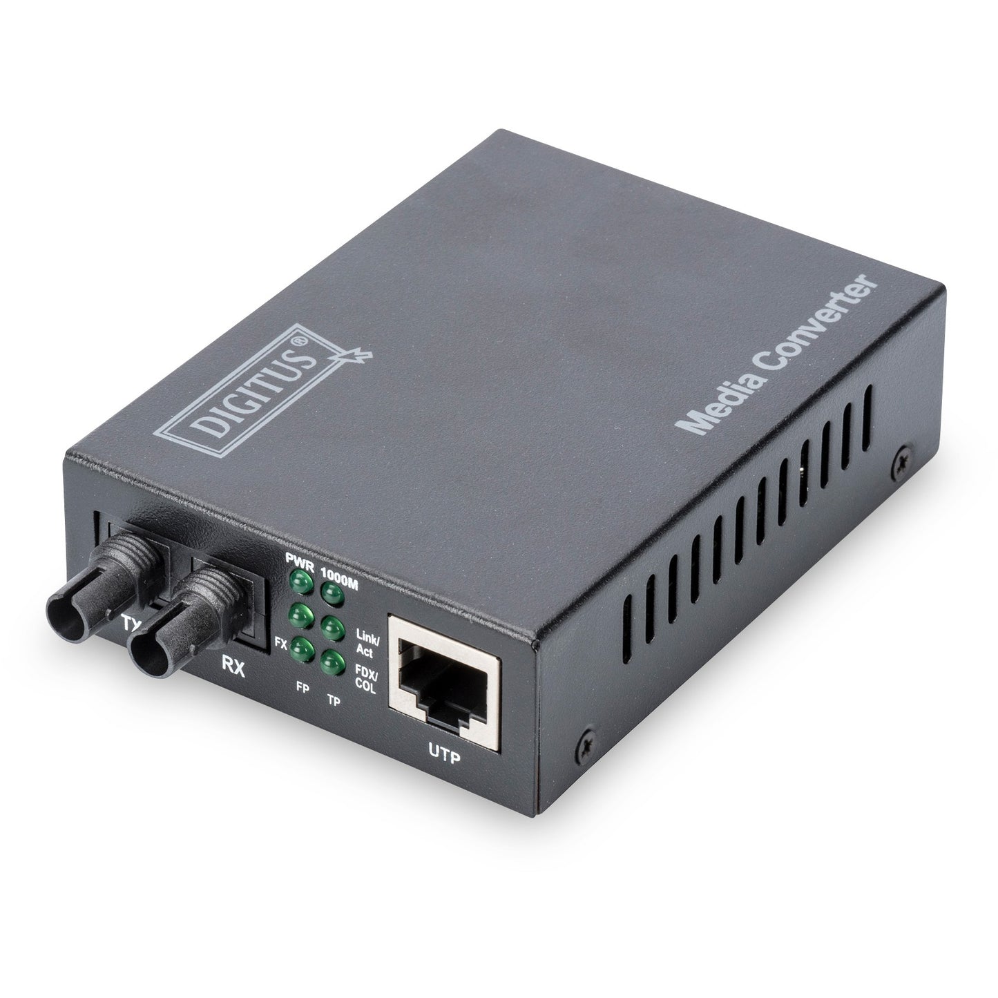 Digitus Gigabit Media Converter. RJ45/ST. 1000 Mbps. 1000Base-T. IEEE 802.3. IEEE 802.3u. IEEE 802.3z. Gigabit Ethernet. Puni. Pola. 500 m