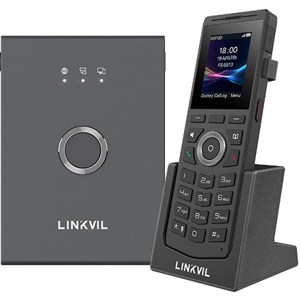 Fanvil W710P. IP mobilni telefon. Crni. Bežični telefon. Otporan na pad. LCD. 5,08 cm (2").