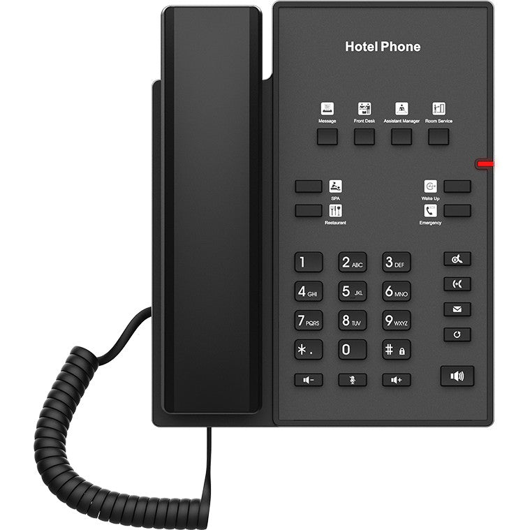Fanvil H1-2. IP telefon. Crni. Stolni/zidni. 2 linije. G.711a. G.722. G.723.1. G.726. G.729ab. SIP v1 (RFC2543). v2 (RFC3261) preko. RTP/RTCP/SRTP