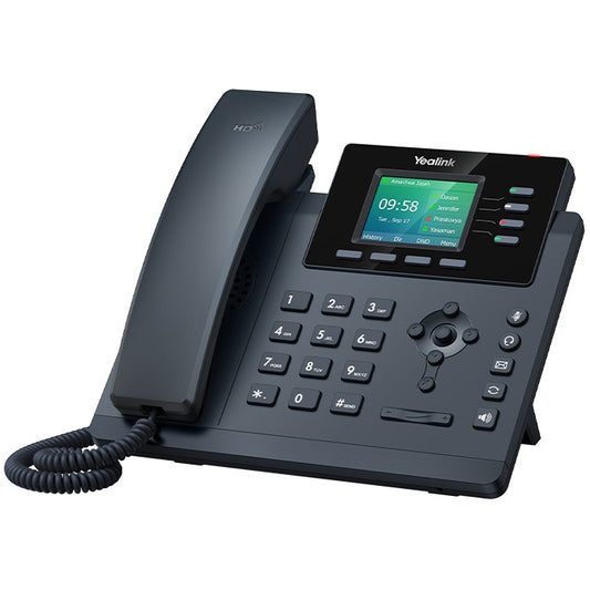 Yealink SIP-T34W. IP telefon. Crni. Žični telefon. 4 linije. 1000 unosa. LED.