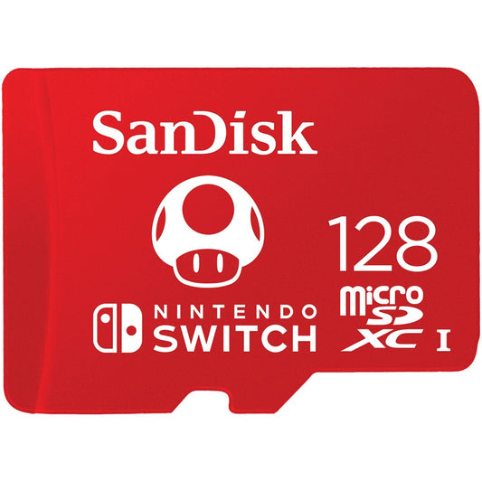 SanDisk SDSQXAO-128G-GNCZN. 128 GB. MicroSDXC. 100 MB/s. 90 MB/s. Klasa 3 (U3). Crvena. Bijela.