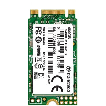 Transcend 420S. 480GB. M.2. 530MB/s. 6Gbps