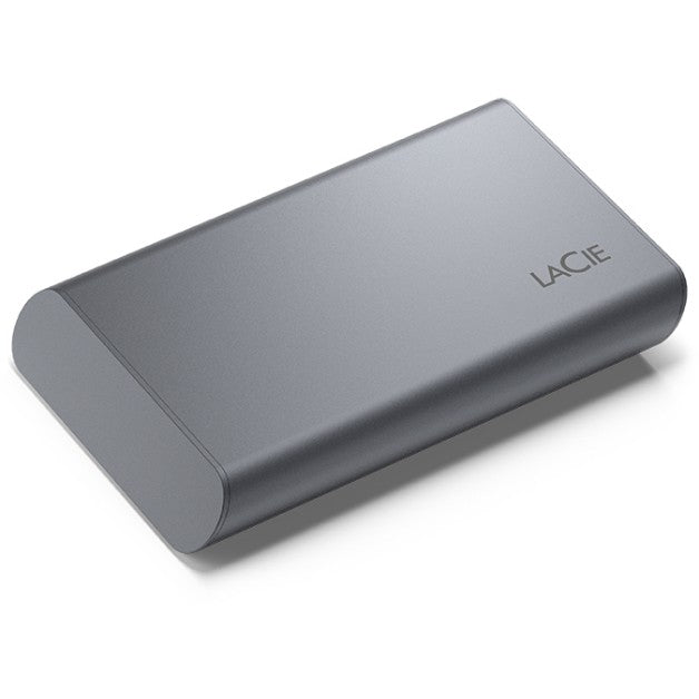 LaCie Mobile SSD Secure. 1TB. USB Type-C 3.2 Gen 2 (3.1 Gen 2). 1050MB/s. Zaštita lozinkom. Siva boja.