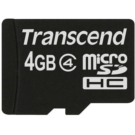Transcend TS4GUSDC4. 4GB. MicroSDHC. Crna.
