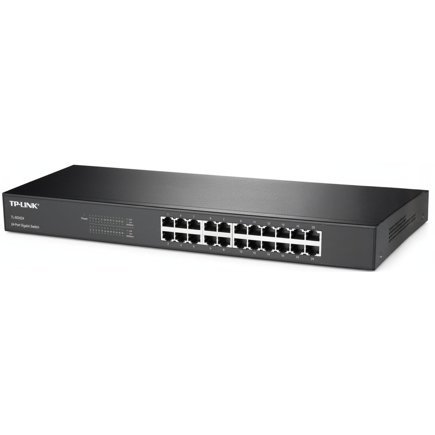 TP-Link 24-portni gigabitni rackmount switch. Neupravljan. Gigabit Ethernet (10/100/1000). Puni dupleks. Ugradnja u rack. 1U