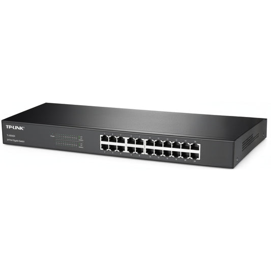 TP-Link 24-portni gigabitni rackmount switch. Neupravljan. Gigabit Ethernet (10/100/1000). Puni dupleks. Ugradnja u rack. 1U