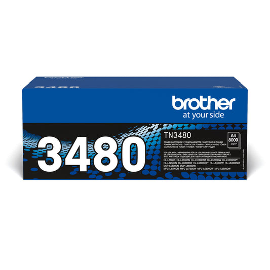 Brother TN-3480. 8000 stranica. Crni. 1 komad.