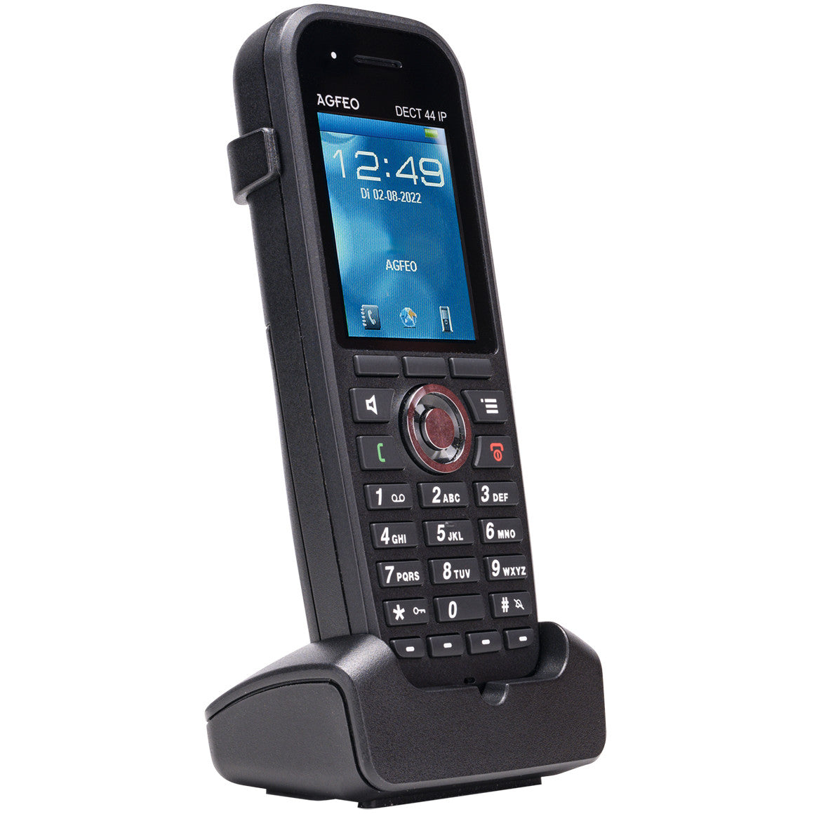 AGFEO DECT 44 IP. IP telefon. Crni. Bežični telefon. Stolni/klupni. 100 unosa. TFT.