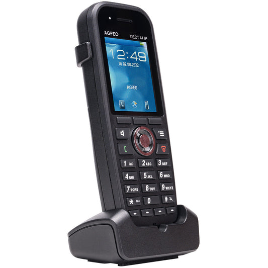AGFEO DECT 44 IP. IP telefon. Crni. Bežični telefon. Stolni/klupni. 100 unosa. TFT.