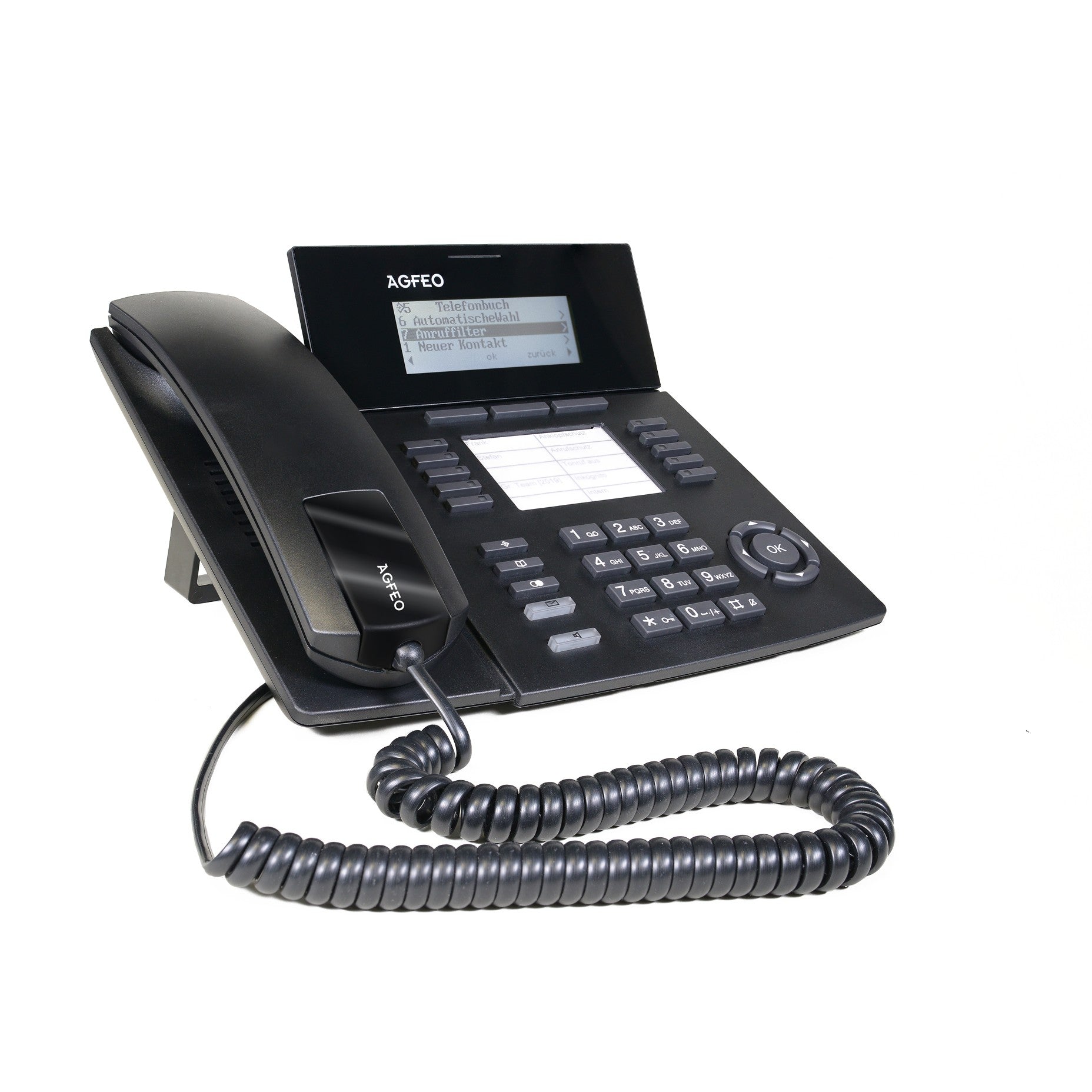 AGFEO ST 53 IP. IP telefon. Crni. Žični telefon. 5000 unosa. 235 mm. 210 mm
