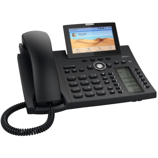 Snom D385N. IP telefon. Crni. Žični telefon. Za montažu na sto/zid. Linux. U opsegu. Van opsega. SIP informacije.