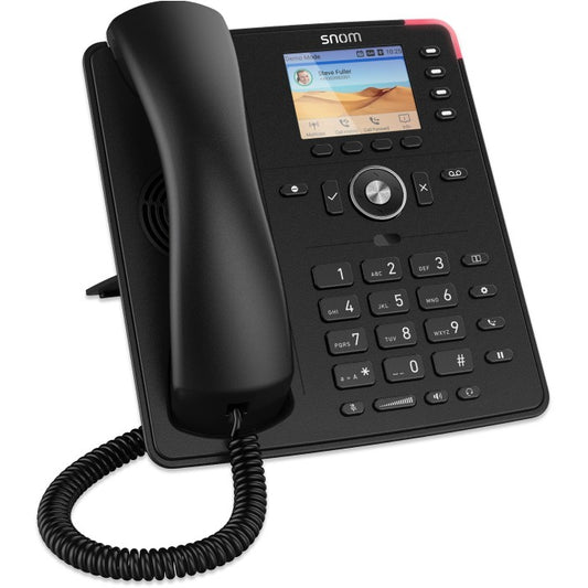 Snom D713. IP telefon. Crni. Žični telefon. TFT ekran. Gigabit Ethernet.