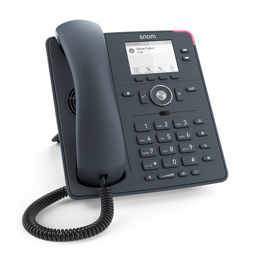 Snom D140. IP telefon. Siva. Žični telefon. Montaža za sto/zid. Linux. 2 linije.
