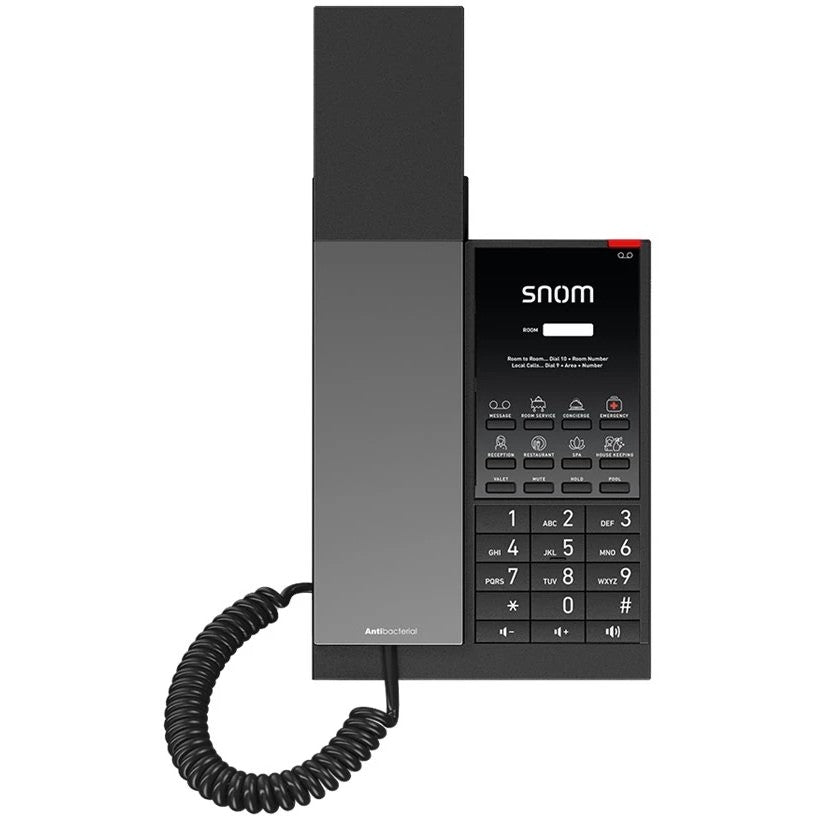 Snom HD350W. IP telefon. Crni. Žični telefon. Za montažu na sto/zid. Antibakterijski. Gigabit Ethernet.