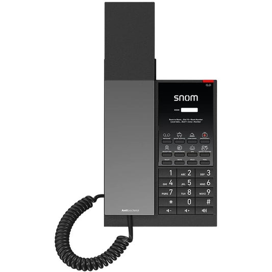 Snom HD350W. IP telefon. Crni. Žični telefon. Za montažu na sto/zid. Antibakterijski. Gigabit Ethernet.