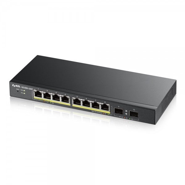 Zyxel GS1900-8HP v3 PoE. Upravljani. L2. Gigabit Ethernet (10/100/1000). Puni dupleks. Napajanje preko Etherneta (PoE)