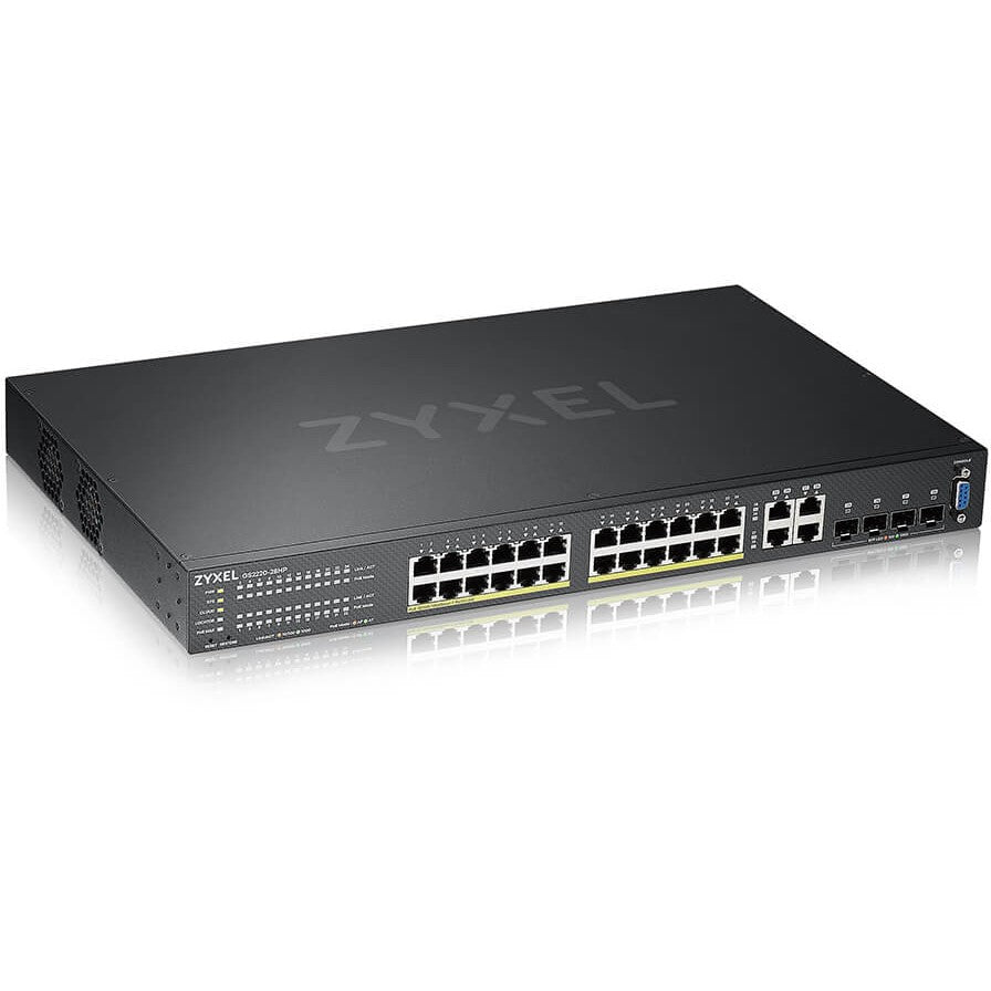 Zyxel GS2220-28HP-EU0101F. Upravljani. L2. Gigabit Ethernet (10/100/1000). Napajanje preko Etherneta (PoE). Montaža u rack.