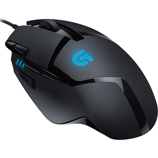 Logitech G 910-004068. Desni. USB Tip-A. 4000 DPI. 1 ms. Crna.