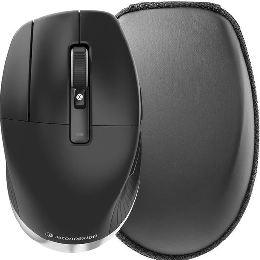 3Dconnexion 3DX-700117. Za ljevake. Optički. RF bežični + Bluetooth. 7200 DPI. Crna. Srebrna.