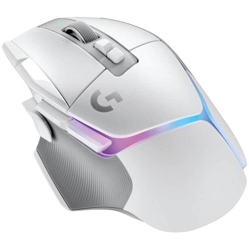 Logitech G G502 X PLUS. Desna. Optička. RF bežična. 25600 DPI. Bijela.